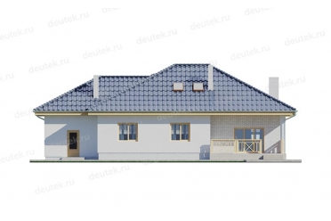 Проект дома с гаражом, террасой и балконом DT0609