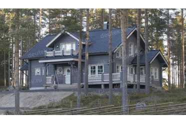 Проект финского дома из бруса со вторым светом DTW0053