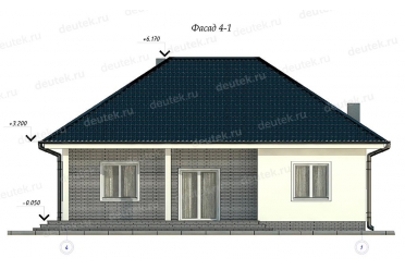 Проект компактного дома с террасой DT0497